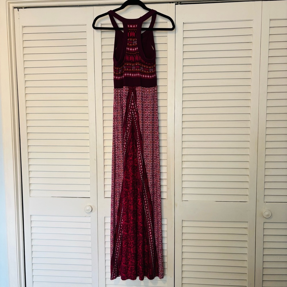 Athleta Women’s Rio Maxi Racerback Dress Small Raspberry Persia Pink Boho - Picture 3 of 12